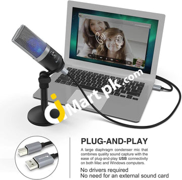 Usb Condenser Microphone Fifine Pc For Recording Streaming Twitch Voice Overs Podcasting Youtube